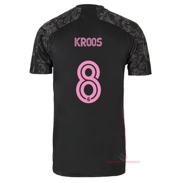 Maillot Om Pas Cher adidas NO.8 Kroos Third Maillot Real Madrid 2020 2021 Noir