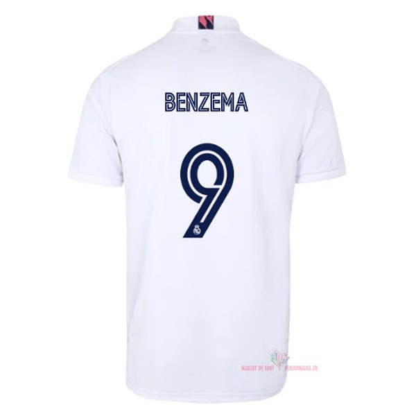 Maillot Om Pas Cher adidas NO.9 Benzema Domicile Maillot Real Madrid 2020 2021 Blanc