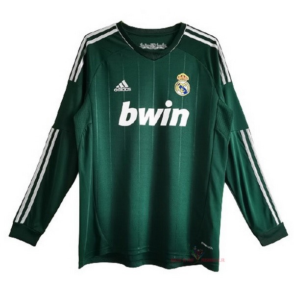Maillot Om Pas Cher adidas Third Camiseta Manches Longues Real Madrid Rétro 2012 2013 Vert