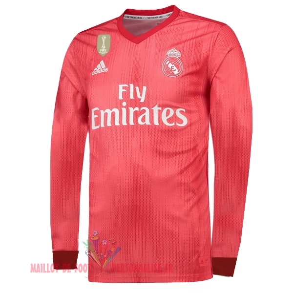 Maillot Om Pas Cher adidas Third Manches Longues Real Madrid 18-19 Rouge