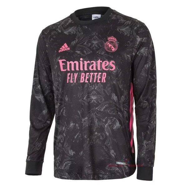 Maillot Om Pas Cher adidas Third Manches Longues Real Madrid 2020 2021 Noir