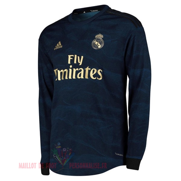 Maillot Om Pas Cher adidas Exterieur Manches Longues Real Madrid 2019 2020 Bleu