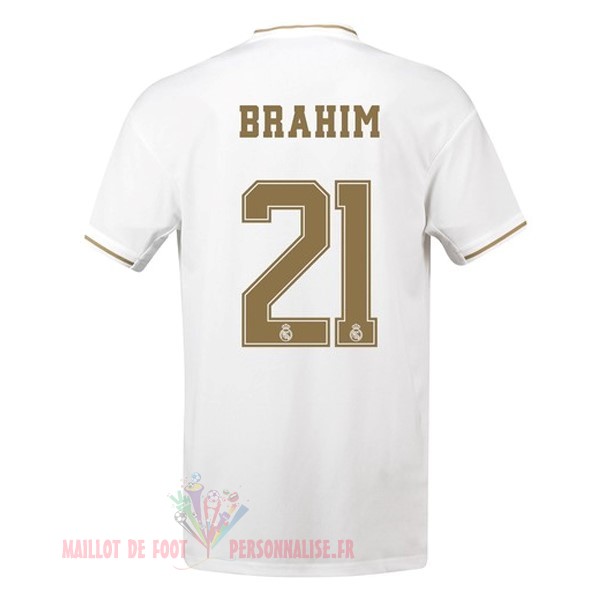 Maillot Om Pas Cher adidas NO.21 Brahim Domicile Maillot Real Madrid 2019 2020 Blanc
