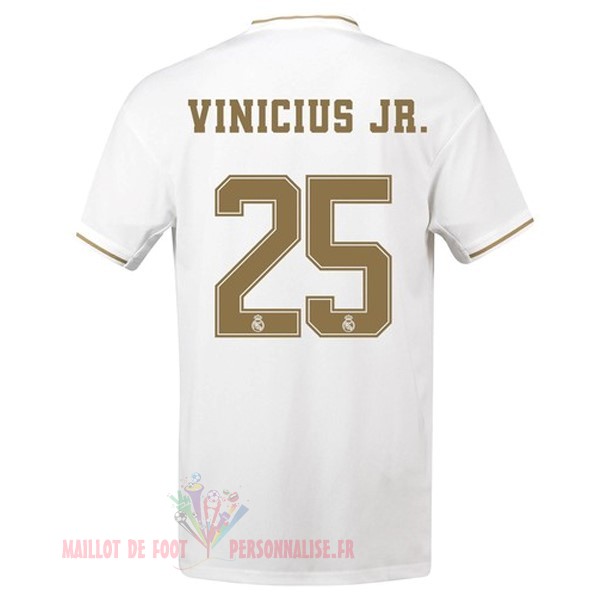 Maillot Om Pas Cher adidas NO.25 Vinicius JR. Domicile Maillot Real Madrid 2019 2020 Blanc