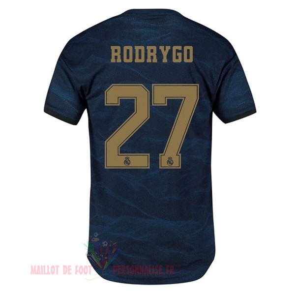 Maillot Om Pas Cher adidas NO.27 Rodrygo Exterieur Maillot Real Madrid 2019 2020 Bleu