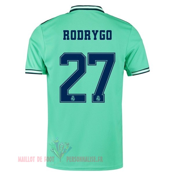 Maillot Om Pas Cher adidas NO.27 Rodrygo Third Maillot Real Madrid 2019 2020 Vert