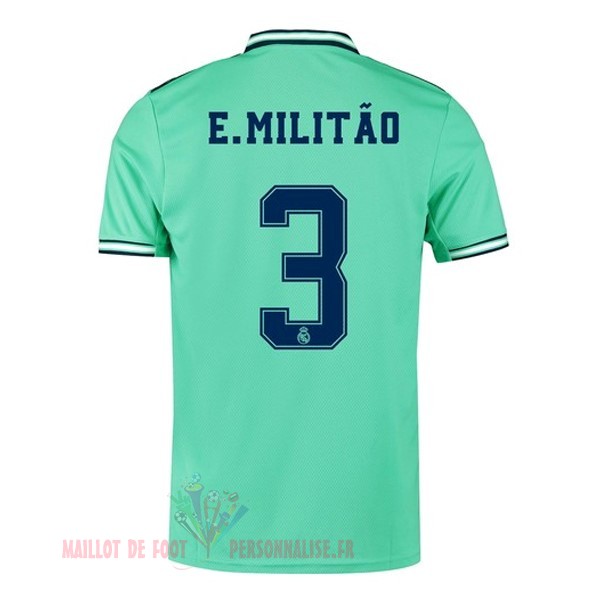 Maillot Om Pas Cher adidas NO.3 E.Militão Third Maillot Real Madrid 2019 2020 Vert