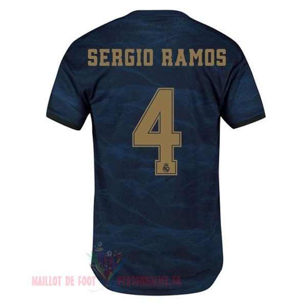 Maillot Om Pas Cher adidas NO.4 Sergio Ramos Exterieur Maillot Real Madrid 2019 2020 Bleu