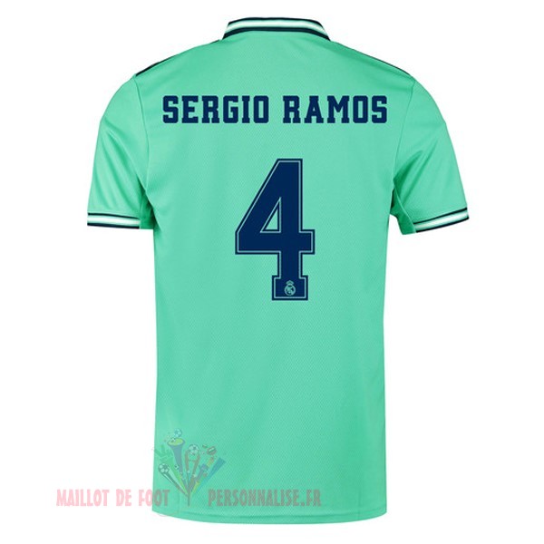 Maillot Om Pas Cher adidas NO.4 Sergio Ramos Third Maillot Real Madrid 2019 2020 Vert