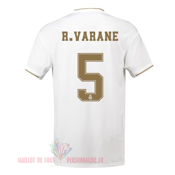 Maillot Om Pas Cher adidas NO.5 Varane Domicile Maillot Real Madrid 2019 2020 Blanc