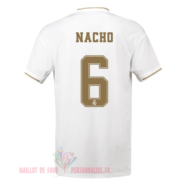 Maillot Om Pas Cher adidas NO.6 Nacho Domicile Maillot Real Madrid 2019 2020 Blanc