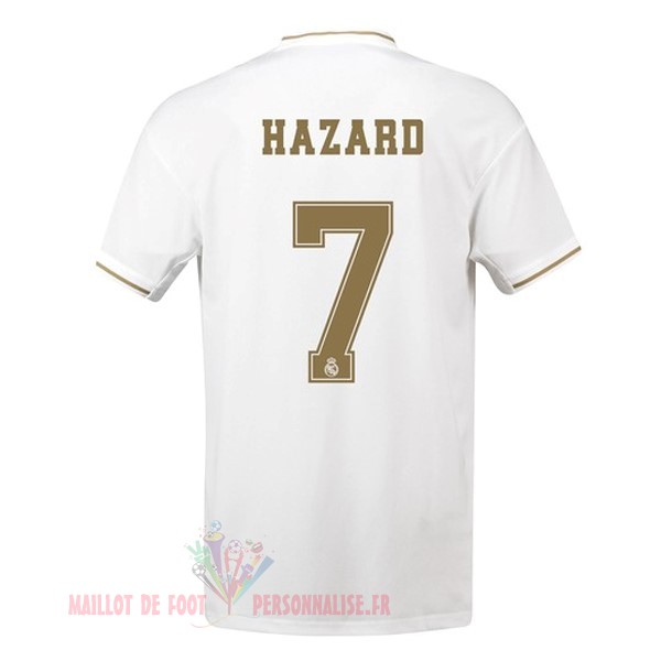 Maillot Om Pas Cher adidas NO.7 Hazard Domicile Maillot Real Madrid 2019 2020 Blanc