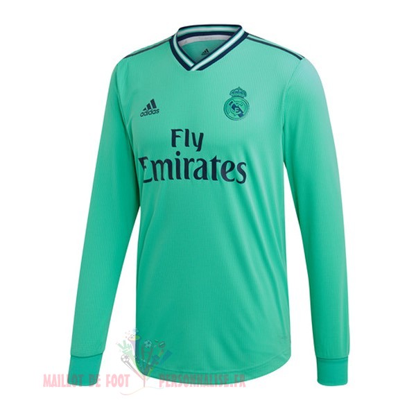 Maillot Om Pas Cher adidas Third Manches Longues Real Madrid 2019 2020 Vert
