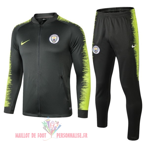 Maillot Om Pas Cher Nike Survêtements Manchester City 2018-2019 Vert Jaune