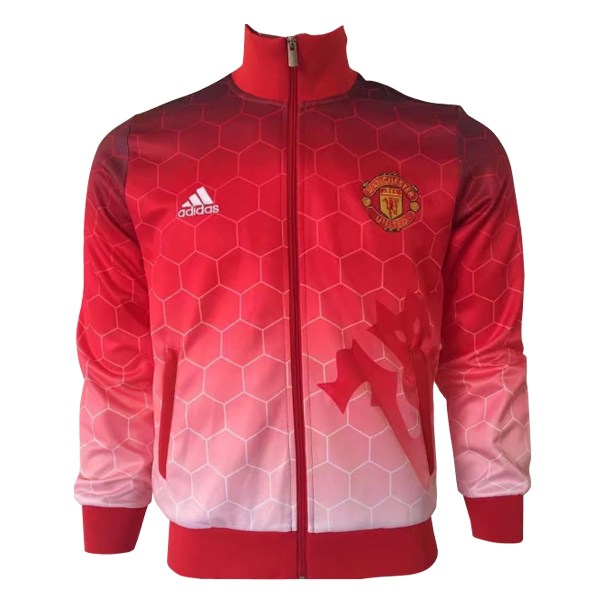 Maillot Om Pas Cher adidas Veste Manchester United 2017 2018 Rouge Blanc
