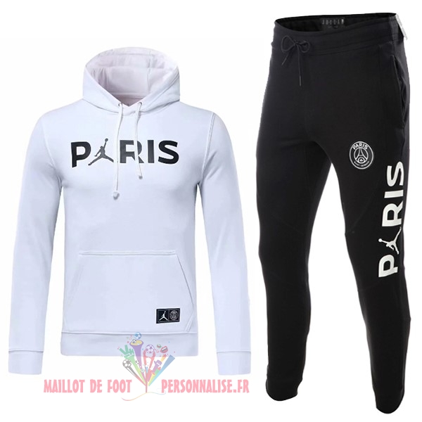 Maillot Om Pas Cher JORDAN Survêtements Paris Saint Germain 18-19 Blanc Noir