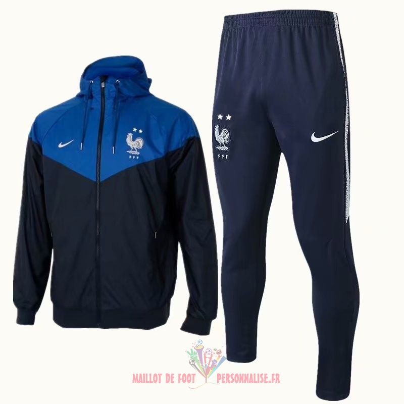Maillot Om Pas Cher Nike Championne du Monde Ensemble Coupe Vent France 2018 Bleu