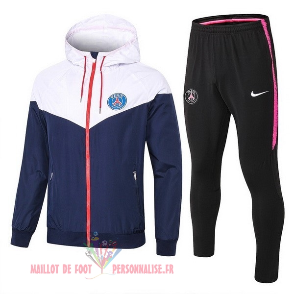 Maillot Om Pas Cher Nike Ensemble Coupe Vent Paris Saint Germain 18-19 Bleu Blanc