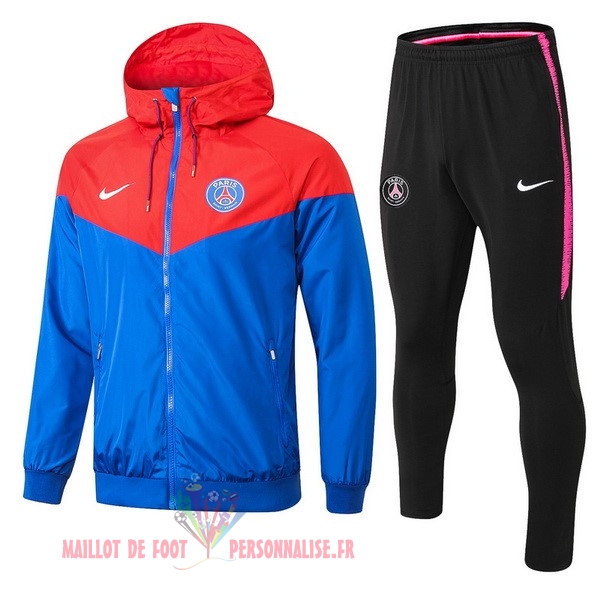 Maillot Om Pas Cher Nike Ensemble Coupe Vent Paris Saint Germain 18-19 Bleu Rouge