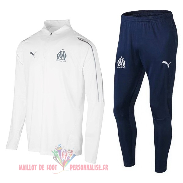 Maillot Om Pas Cher PUMA Survêtements Marseille 18-19 Blanc Bleu