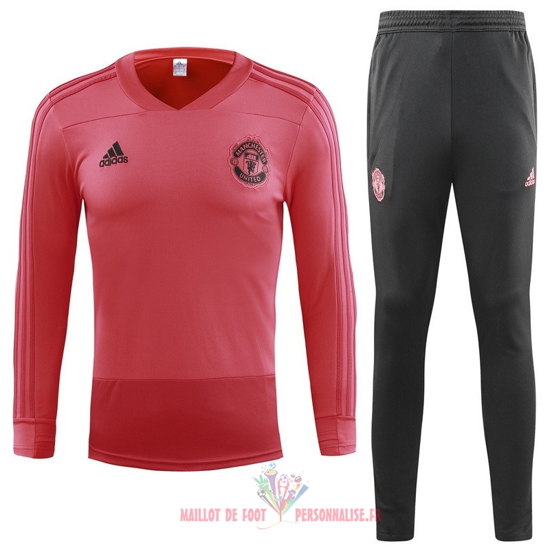 Maillot Om Pas Cher adidas Survêtements Manchester United 18-19 Rouge Clair