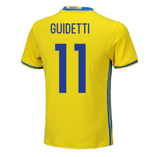 Maillot Om Pas Cher adidas NO.11 Guidetti Domicile Maillots Sweden 2018 Jaune