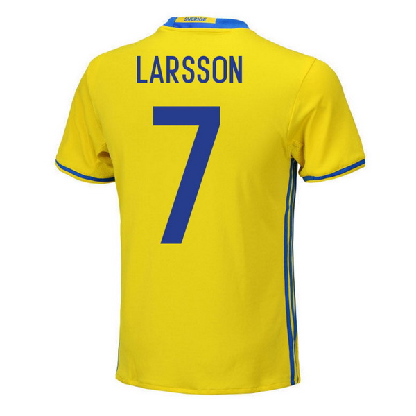 Maillot Om Pas Cher adidas NO.5 Larsson Domicile Maillots Sweden 2018 Jaune